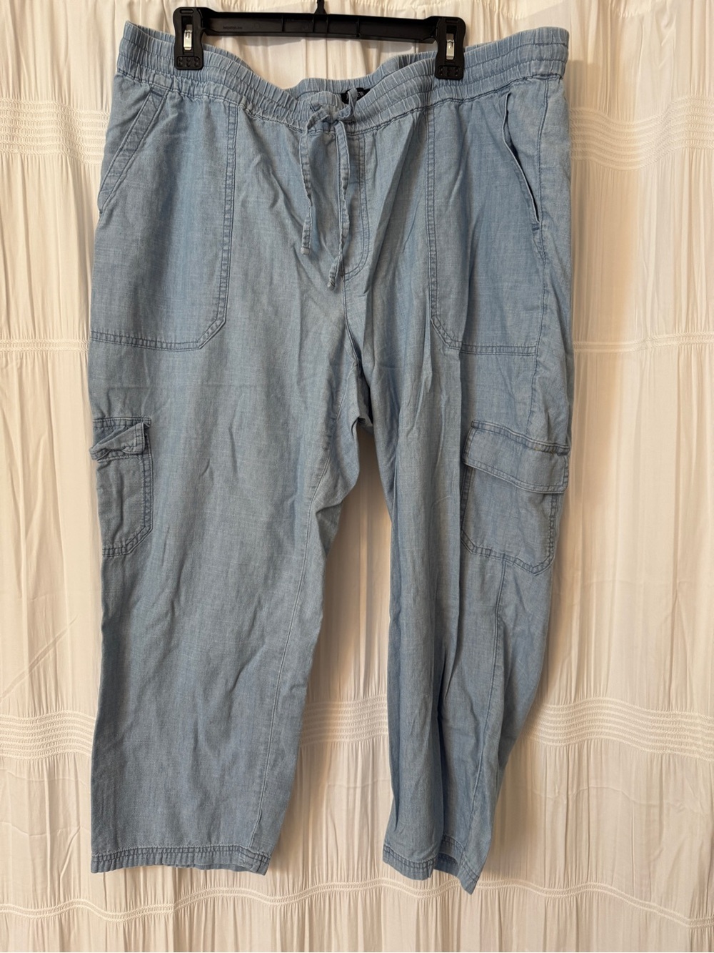 J. Crew Light Blue Cargo Drawstring Pants